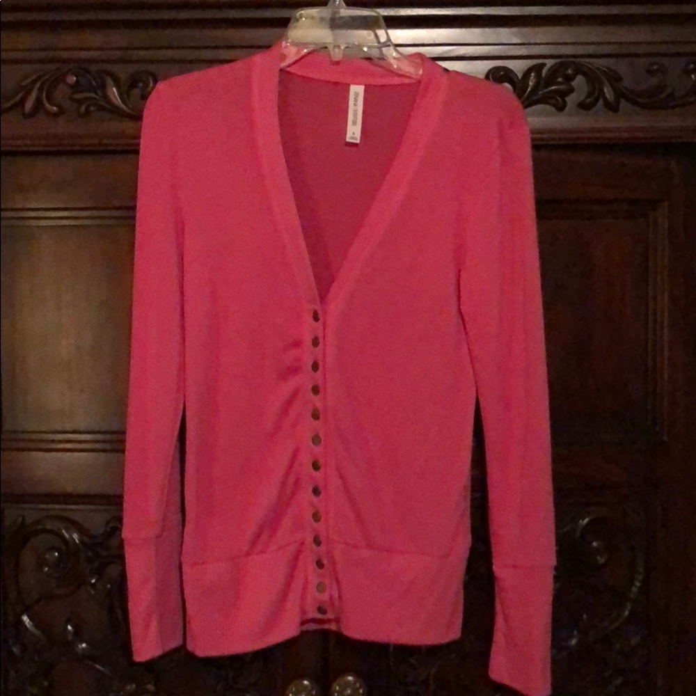 Pink snap cardigan